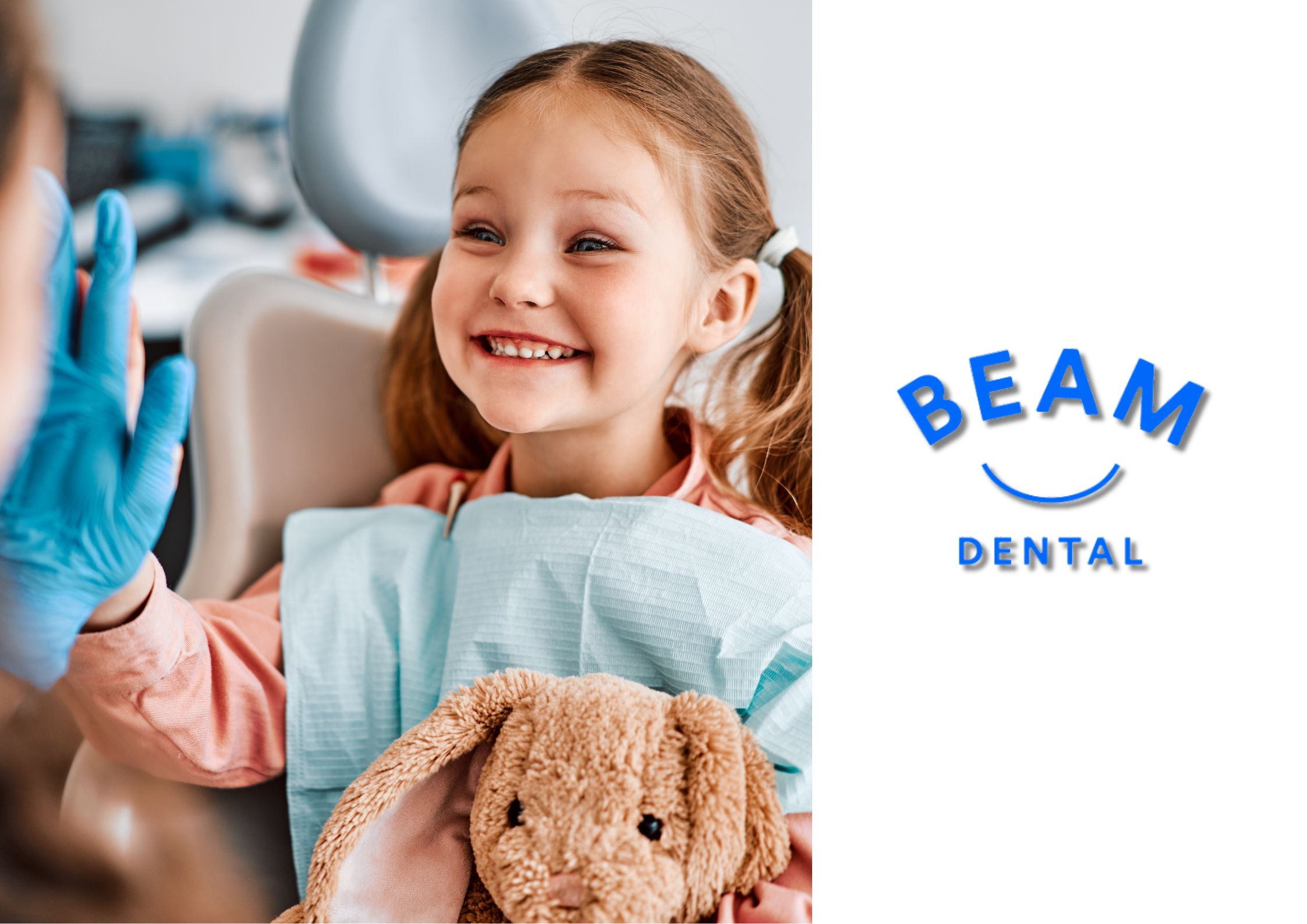 Child smiling during a friendly dental check-up at Beam Dental in Brent Cross